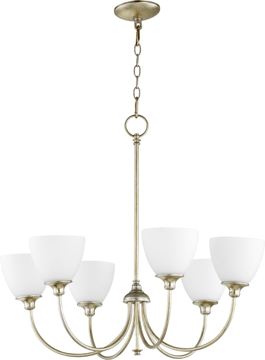 Quorum Celeste 6-light Chandelier Aged Silver Leaf
