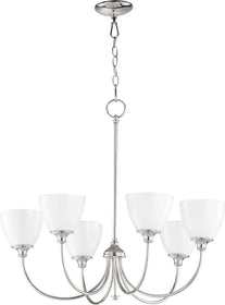28"W Celeste 6-light Chandelier Polished Nickel