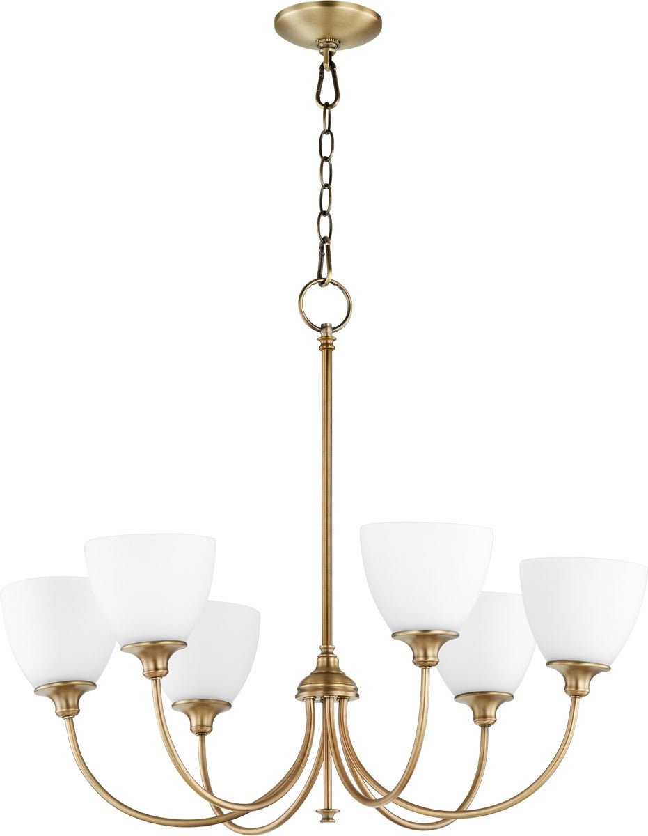 Quorum Celeste 6-light Chandelier Aged Brass