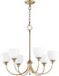 Quorum Celeste 6-light Chandelier Aged Brass