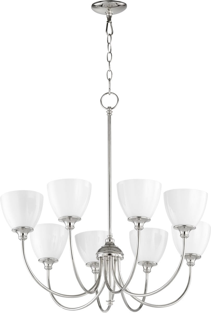 Quorum Celeste 8-light Chandelier Polished Nickel