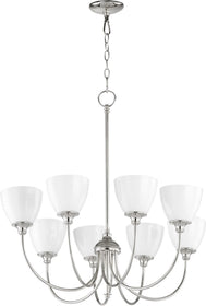 32"W Celeste 8-light Chandelier Polished Nickel