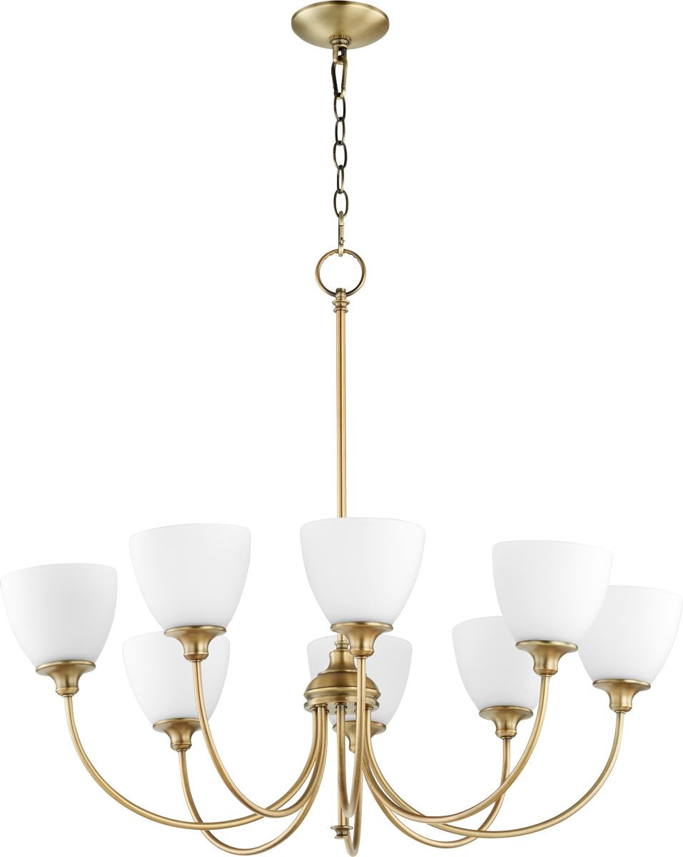 Quorum Celeste 8-light Chandelier Aged Brass