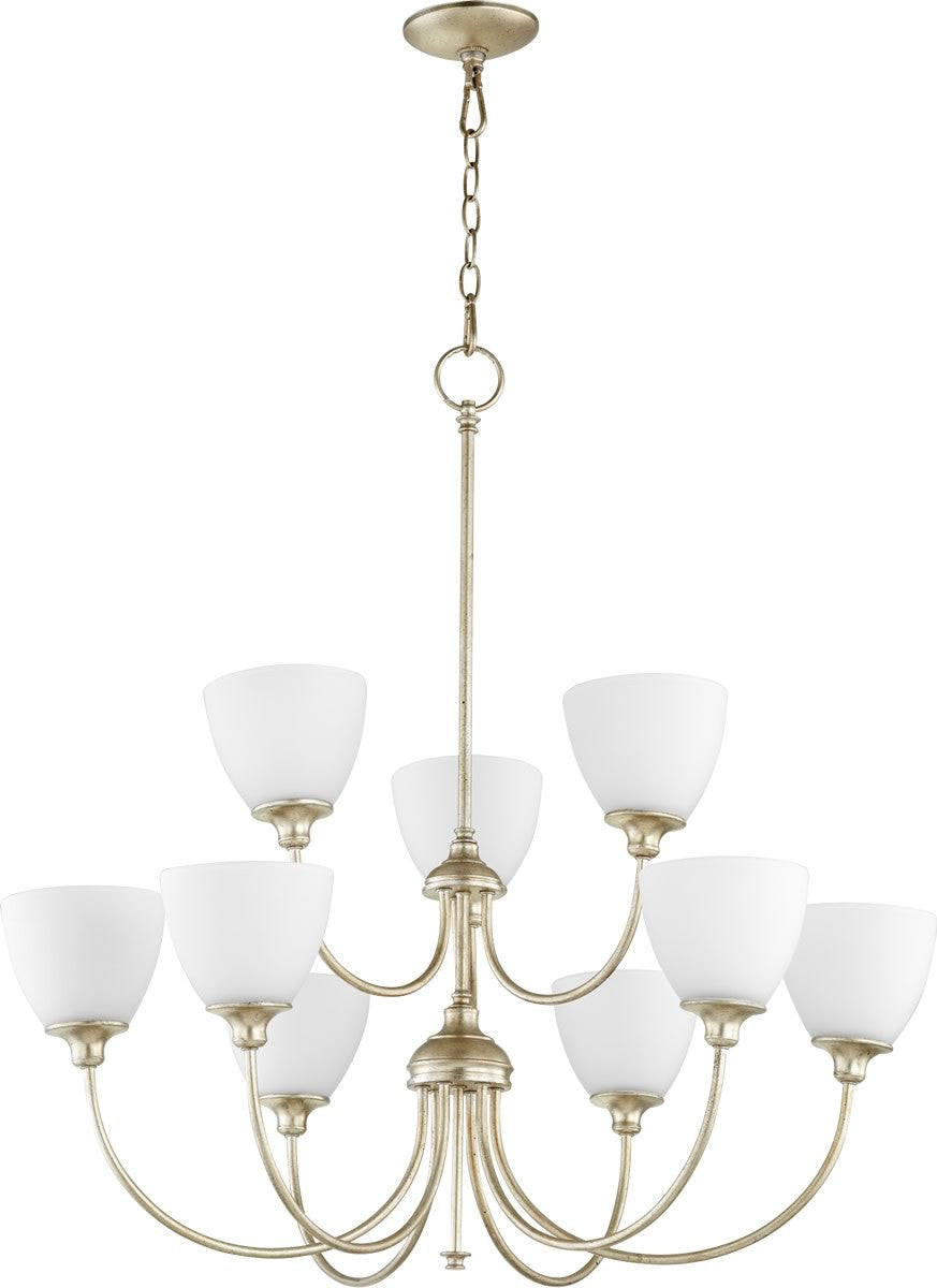 Quorum Celeste 9-light Chandelier Aged Silver Leaf