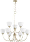 Quorum Celeste 9-light Chandelier Aged Silver Leaf
