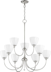 32"W Celeste 9-light Chandelier Polished Nickel
