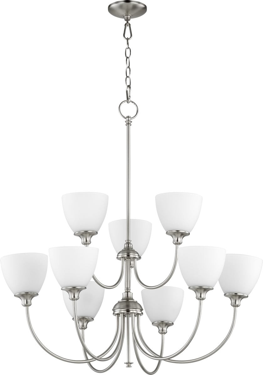 Quorum Celeste 9-light Chandelier Satin Nickel