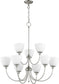 Quorum Celeste 9-light Chandelier Satin Nickel