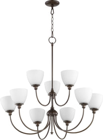 32"W Celeste 9-light Chandelier Oiled Bronze
