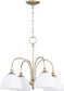 Quorum Celeste 4-light Nook Chandelier Aged Silver Leaf