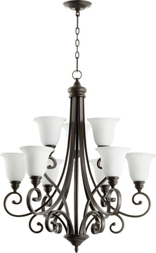 31"W Bryant 9-Light Chandelier Oiled Bronze