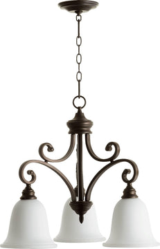 25"W Bryant 3-Light Nook Chandelier Oiled Bronze