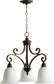 Quorum Bryant 3-Light Nook Chandelier Oiled Bronze 6354-3-186
