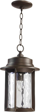 10"W Charter 1-Light Outdoor Pendant Oiled Bronze