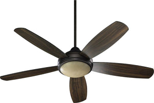 52"W Colton 3-Light 5-Blade Ceiling Fan Oiled Bronze