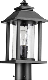 16"H Crusoe 1-light Outdoor Post Lantern Noir