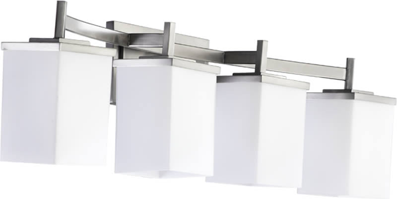 Quorum Delta 4-Light Bathroom Vanity Satin Nickel 5084465