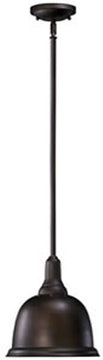 10"W Dome Pendant Oiled Bronze