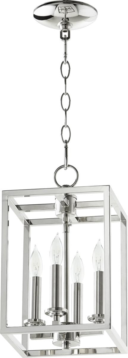 Quorum 4-light Entry Foyer Hall Chandelier Polished Nickel