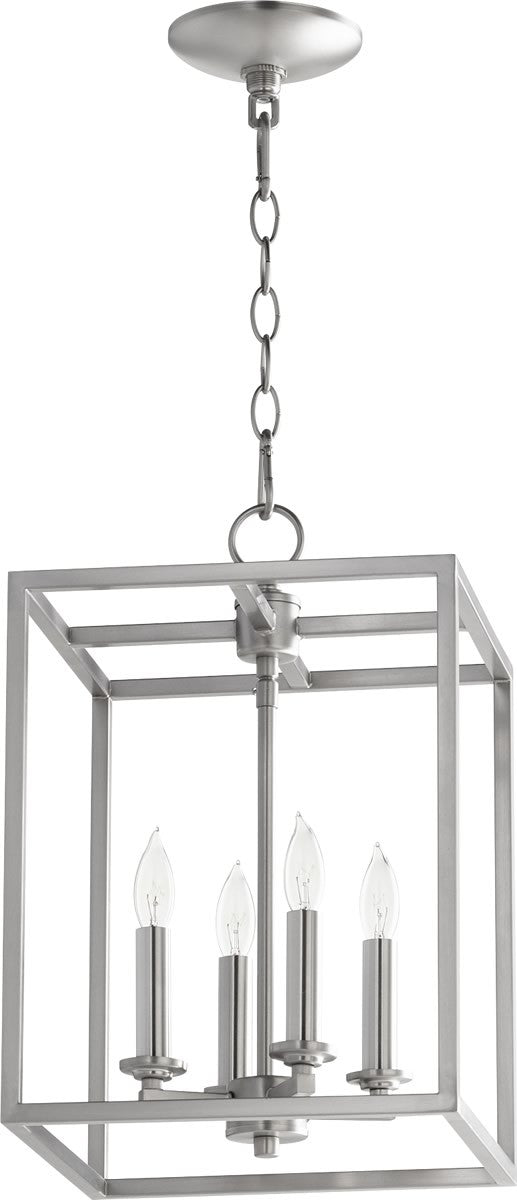 Quorum 4-light Entry Foyer Hall Chandelier Satin Nickel