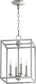 Quorum 4-light Entry Foyer Hall Chandelier Satin Nickel