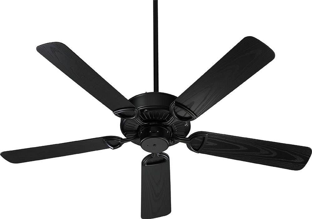 Quorum Estate Patio Indoor/Outdoor 52 5-Blade Patio Ceiling Fan Matte Black 143525599