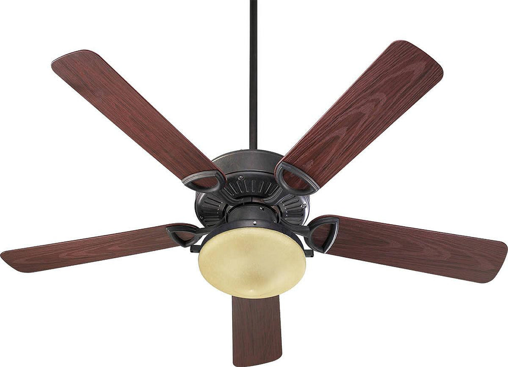 Quorum Estate Patio 2-Light Indoor/Outdoor 52 5-Blade Patio Ceiling Fan Toasted Sienna 143525944