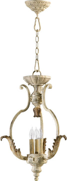 16"W Florence 3-Light Chandelier Pachment White