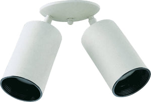 6"W 2-Light Bullet Fixture White
