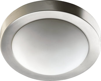 9"W Contemporary Flush Mount Satin Nickel