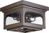 Quorum Fuller 2-light Outdoor Flush Mount Oiled Bronze