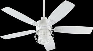 52"W Galveston 1-Light Indoor/Outdoor Ceiling Fan with Light Kit Studio White