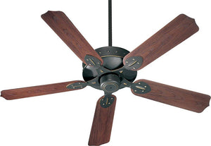 52"W Hudson Indoor/Outdoor 5-Blade Patio Ceiling Fan Old World