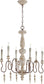 Quorum La Maison 6-light Chandelier Manchester Grey w/ Rust Accents