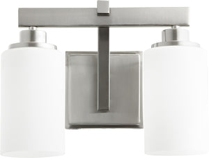 13"W Lancaster 2-light Bath Vanity Light Satin Nickel