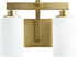 Quorum Lancaster 2-light Bath Vanity Light Aged Brass