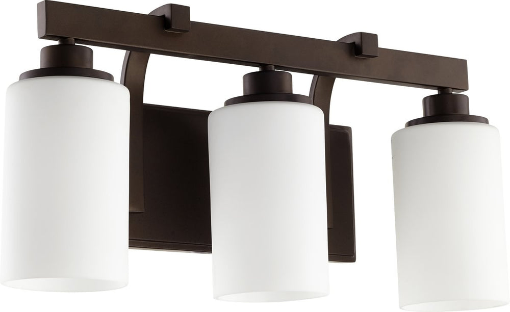 Quorum Lancaster 3-light Bath Vanity Light Oiled Bronze
