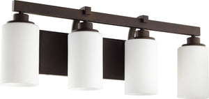 28"W Lancaster 4-light Bath Vanity Light Oiled Bronze