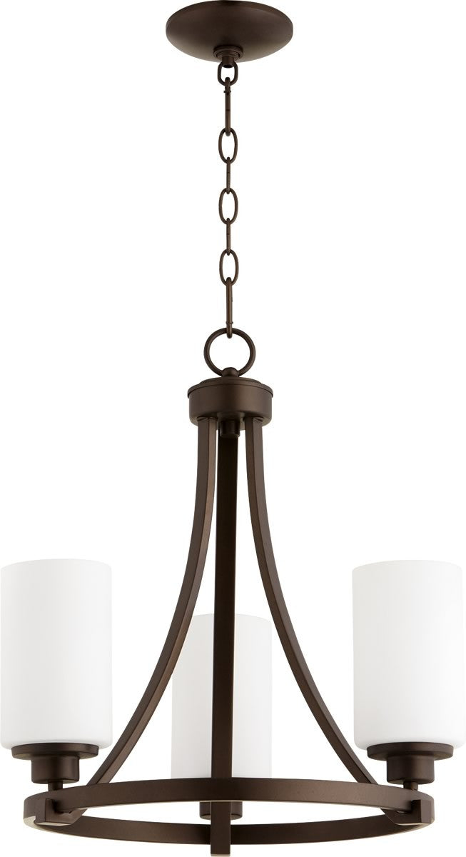 Quorum Lancaster 3-light Chandelier Oiled Bronze