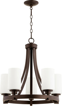 21"W Lancaster 5-light Chandelier Oiled Bronze