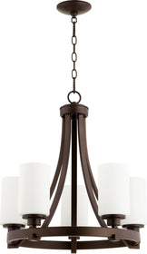 21"W Lancaster 5-light Chandelier Oiled Bronze