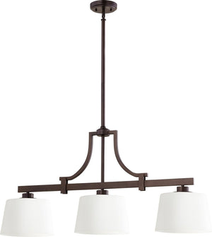 39"W Lancaster 3-light Kitchen Island Light Oiled Bronze