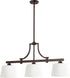 Quorum Lancaster 3-light Kitchen Island Light Oiled Bronze