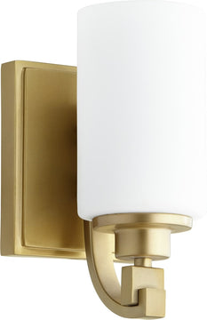 5"W Lancaster 1-light Wall Mount Light Fixture Aged Brass