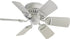 Quorum Medallion Hugger 30 6-Blade Ceiling Fan Studio White 513068