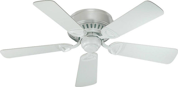 42"W Medallion Hugger 5-Blade Ceiling Fan Studio White