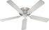 Quorum Medallion Hugger 52 5-Blade Ceiling Fan Studio White 515258