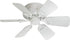 Quorum Medallion Patio Hugger Indoor/Outdoor 30 6-Blade Patio Ceiling Fan Studio White 1513068