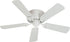 Quorum Medallion Patio Hugger Indoor/Outdoor 42 5-Blade Patio Ceiling Fan Studio White 1514258