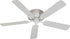 Quorum Medallion Patio Hugger Indoor/Outdoor 52 5-Blade Patio Ceiling Fan Studio White 1515258
